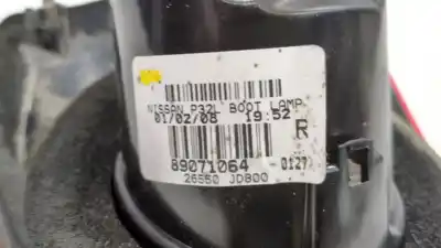 Pezzo di ricambio per auto di seconda mano luce di coda interna destra per nissan qashqai / qashqai +2 i (j10, nj10, jj10e) 2.0 dci riferimenti oem iam 26550jd800  89071064
