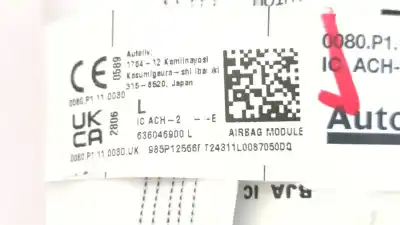 Автозапчасти б/у подушка безопасности передняя левая шторка безопасности за renault clio v (b7_) 1.5 blue dci 100 (b7ad) ссылки oem iam 636046900l 985p12566r 
