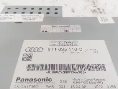 Second-hand car spare part audio system / radio cd for audi a5 (8t3) 1.8 tfsi oem iam references 8t1035110c  