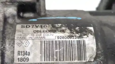 Автозапчастина б/у компресор кондиционера для dacia duster (hs_) 1.5 dci (hsmc) посилання на oem iam 926006229r sd7v16 