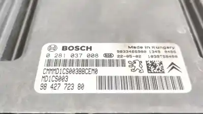 Автозапчасти б/у блок управления двигателем за peugeot rifter 1.6 hdi 92 ссылки oem iam 9842772380 9833466980 0281037008