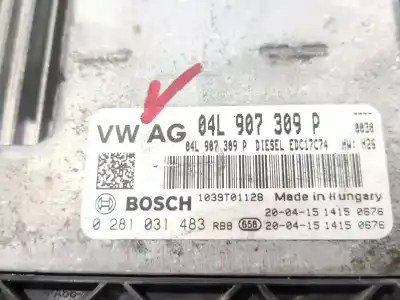 Автозапчастина б/у ебу контролер двигуна для seat ateca (kh7, khp) 2.0 tdi посилання на oem iam 04l907309p 04l 907 309 p bosch 0 281 031 483