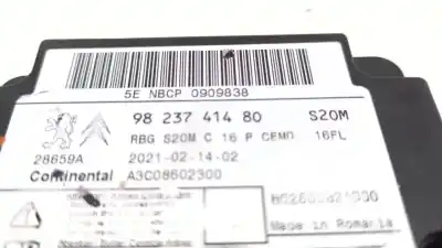 Автозапчастина б/у блок управління подушками безпеки для peugeot rifter e-rifter посилання на oem iam 9823741480 a3c08602300 