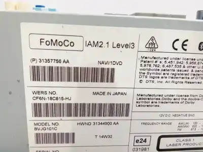 Pezzo di ricambio per auto di seconda mano sistema dvd per land rover discovery iv (l319) 3.0 td 4x4 riferimenti oem iam bvjg101c  