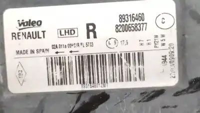 Автозапчасти б/у правая фара за renault modus / grand modus (f/jp0_) 1.5 dci (jp0g, jp0h) ссылки oem iam 8200658377 89316460 