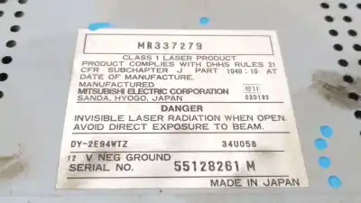 Pezzo di ricambio per auto di seconda mano impianto audio / radio cd per mitsubishi montero iii canvas top (v6_w, v7_w) 3.2 di-d (v68w, v78w) riferimenti oem iam mr337279  