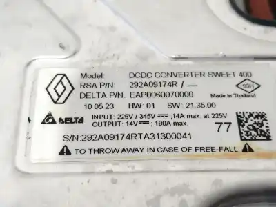 Peça sobressalente para automóvel em segunda mão inversor por otras marcas de  referências oem iam 292a09174r. captur ii(hf) e-tech 160  