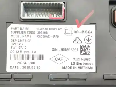 Автозапчасти б/у многофункциональный дисплей за otras marcas de  ссылки oem iam 280347838r  renault arkana 2019