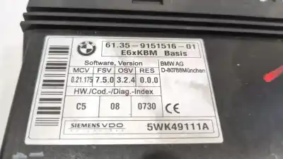 Second-hand car spare part body control unit for bmw 5 (e60) 525 d oem iam references 6135915151601  
