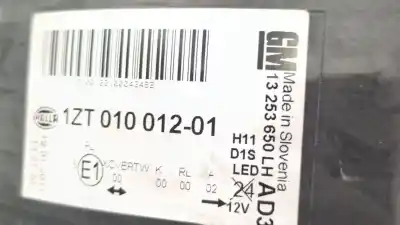 Second-hand car spare part left headlight for opel astra j (p10) 2.0 cdti (68) oem iam references 13253650lh 1zt01001201 