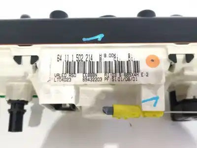Pezzo di ricambio per auto di seconda mano controllo riscaldamento / aria condizionata per mini mini (r50, r53) one riferimenti oem iam 6411502214  64 11 502 214