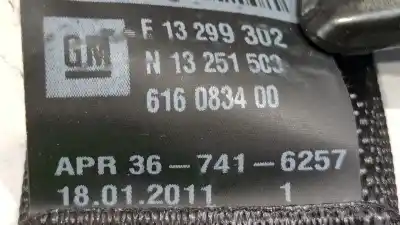 Peça sobressalente para automóvel em segunda mão cinto de segurança traseiro esquerdo por opel astra j (p10) 2.0 cdti (68) referências oem iam 616083400  
