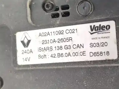 Автозапчастина б/у генератор для renault arkana i (lcm_, ldn_) 1.3 tce 160 (ldn1) посилання на oem iam 2310a2605r 2310a-2605r a02a11092c021