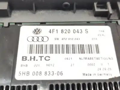 Peça sobressalente para automóvel em segunda mão comando de sofagem (chauffage / ar condicionado) por audi a6 c6 avant (4f5) 2.7 tdi referências oem iam 4f1820043s   Peça sobressalente para automóvel em segunda mão comando de sofagem (chauffage / ar condicionado) por audi a6 c6 avant (4f5) 2.7 tdi referências oem iam 4f1820043s