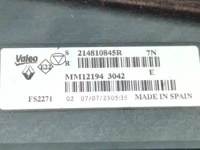 Second-hand car spare part radiator cooling fan for renault captur ii (hf_) e-tech 145 (hfmu) oem iam references 214810845r mmm121943042 