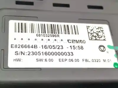Pièce détachée automobile d'occasion écran multifonctions pour renault captur ii (hf_) e-tech 145 (hfmu) références oem iam 681032596r  