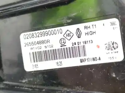 Second-hand car spare part right tailgate light for renault captur ii (hf_) e-tech 145 (hfmu) oem iam references 265504880r 001640310523000024 