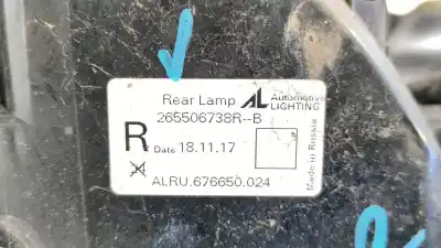Автозапчастина б/у правий ліхтар для renault captur i (j5_, h5_) 1.5 dci 90 посилання на oem iam 265506738r  