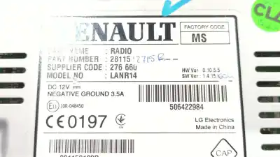 Автозапчастина б/у аудіо система / радіо cd для renault megane iv fastback (b9a/m/n_) 1.5 dci 110 (b9a3) посилання на oem iam 281152715r  