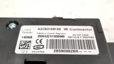 Автозапчасти б/у держатель карты / считыватель ключа за renault scénic iii (jz0/1_) 1.5 dci ссылки oem iam 285909828r a2c53185186 