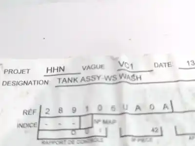 Second-hand car spare part windscreen washer bottle for renault austral tce 160 oem iam references 193862  