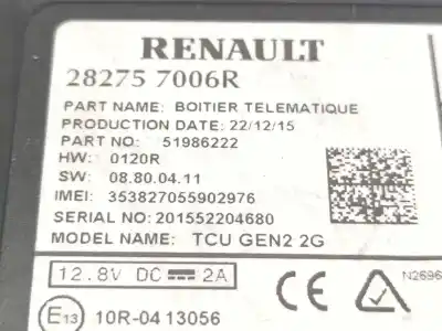 Second-hand car spare part electronic module for renault megane iv fastback (b9a/m/n_) 1.5 dci 110 (b9a3) oem iam references 282757006r 51986222 