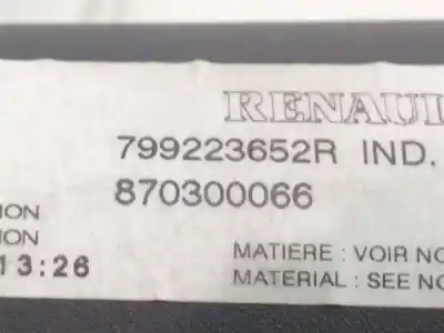 Автозапчастина б/у задній лоток для dacia jogger 1.0 tce 110 (rkmd) посилання на oem iam 799223652r 870300066 