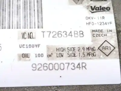 Pezzo di ricambio per auto di seconda mano compressore aria condizionata per renault captur i (j5_, h5_) 1.2 tce 120 riferimenti oem iam 926000734r  