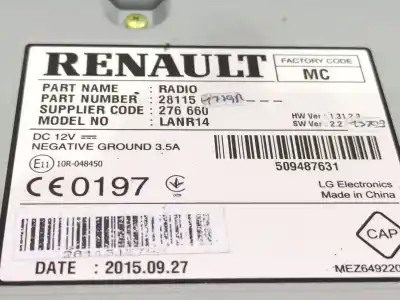 Автозапчастина б/у аудіо система / радіо cd для renault megane iv fastback (b9a/m/n_) 1.2 tce 130 (b9mr) посилання на oem iam 509487631 lanr14 