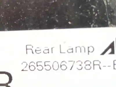 Автозапчасти б/у правый задний фонарь за renault captur i (j5_, h5_) 1.2 tce 120 ссылки oem iam 265506738r  