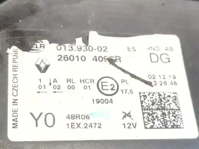 Автозапчастина б/у права фа для renault captur ii (hf_) tce 160 (hfn1) посилання на oem iam 260104095r  