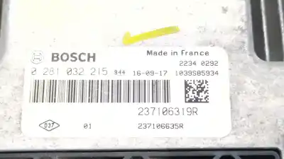 Peça sobressalente para automóvel em segunda mão centralina de motor uce por renault kangoo express (fw0/1_) 1.5 dci 90 (fw0g, fw05, fw08, fw11) referências oem iam 237106319r  bosch 0 281 032 215
