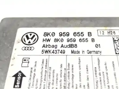 Автозапчастина б/у блок управління подушками безпеки для audi a4 b8 (8k2) 2.0 tdi посилання на oem iam 8k0959655b 5wk43749 