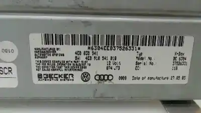 Second-hand car spare part electronic module for audi a8 (4e2) 4.2 quattro oem iam references 4e0035541