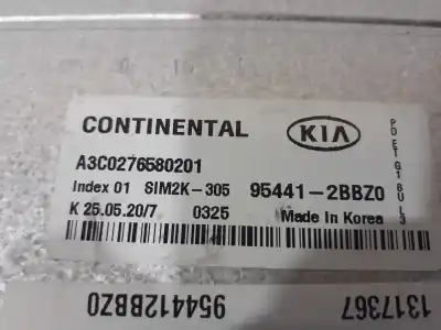 Pezzo di ricambio per auto di seconda mano centralina motore per kia niro emotion plug-in hybrid riferimenti oem iam 954412bbz0