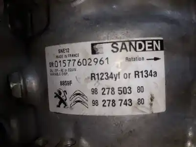 Peça sobressalente para automóvel em segunda mão compressor de ar condicionado a/a a/c por citroen c4 cactus c-series referências oem iam 98278743  98278743