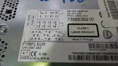İkinci el araba yedek parçası ses sistemi / radyo cd için fiat punto (evo) (199) dynamic oem iam referansları 7355539210  