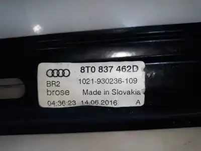 Автозапчастина б/у регулятор переднього правого скла для audi a5 coupe (8t) 3.0 tdi посилання на oem iam 8t0837462d  8t0837462d