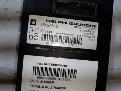 Second-hand car spare part multifunction display for opel antara cosmo 4x4 oem iam references 96627615  96627615