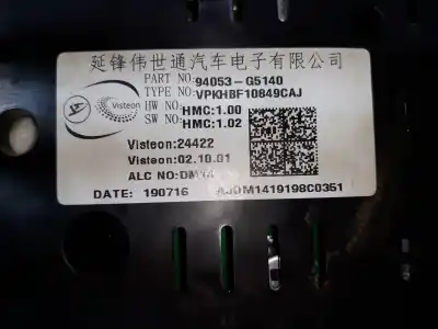 Peça sobressalente para automóvel em segunda mão quadrante por kia niro (de) 1.6 gdi hybrid referências oem iam 94053g5140 94053g5140 94053g5140