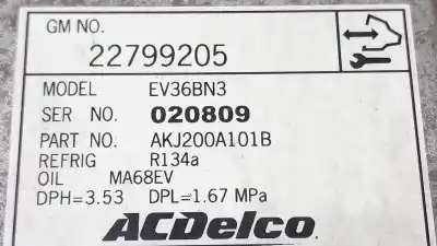 Peça sobressalente para automóvel em segunda mão compressor de ar condicionado a/a a/c por opel ampera excellence referências oem iam 95526839 22799205 22799205