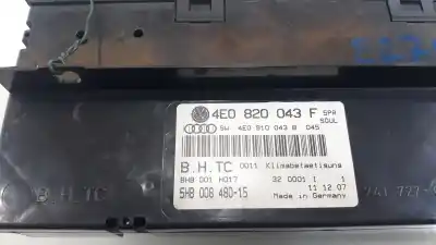 Автозапчастина б/у клімат-контроль для audi a8 d3 (4e2, 4e8) 3.0 tdi quattro посилання на oem iam 4e0820043f5pr 4e0820043f 4e0820043f