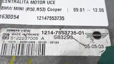 Second-hand car spare part ecu engine control for bmw mini (r50,r53) cooper oem iam references 12147553735 12147553735 12147553735