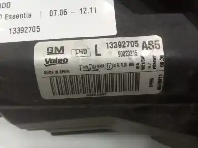 Second-hand car spare part left headlight for opel corsa d essentia oem iam references 93189357 13392705 13392705