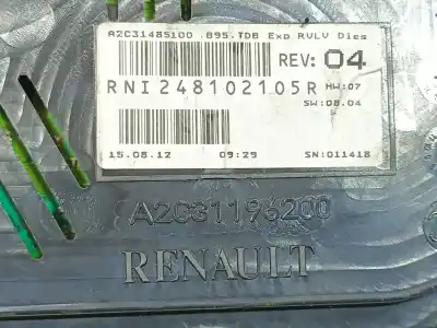 Автозапчасти б/у приборная доска за renault megane iii fastback (bz0/1_, b3_) 1.2 tce (bz2b, bz11) ссылки oem iam 248102105r  248102105r