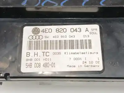 Автозапчастина б/у клімат-контроль для audi a8 d3 (4e2, 4e8) 3.7 quattro посилання на oem iam 4e0820043a  4e0820043a