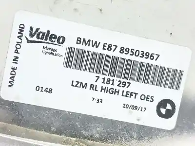 Second-hand car spare part left tailgate light for bmw 1 (e87) 118 d oem iam references 63217181297  7181297