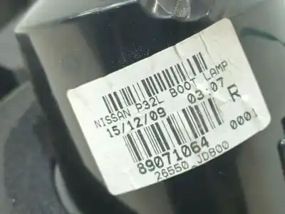 Pezzo di ricambio per auto di seconda mano luce di coda interna destra per nissan qashqai / qashqai +2 i (j10, nj10, jj10e) 1.5 dci riferimenti oem iam 26550jd800  26550jd800