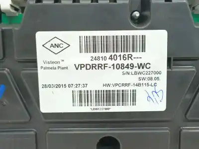 Second-hand car spare part dashboard for renault captur i (j5_, h5_) 0.9 tce 90 oem iam references 248104016r  248104016r