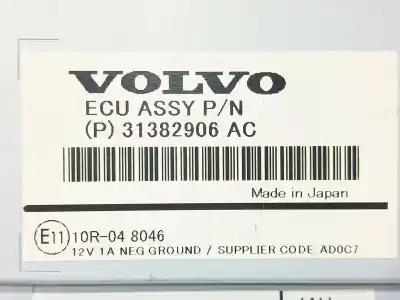 Second-hand car spare part multifunction display for volvo v40 fastback (525) d3 oem iam references 31382906  31382906
